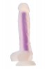 Radiant dildo świecące w ciemności średni rozmiar niebieskie